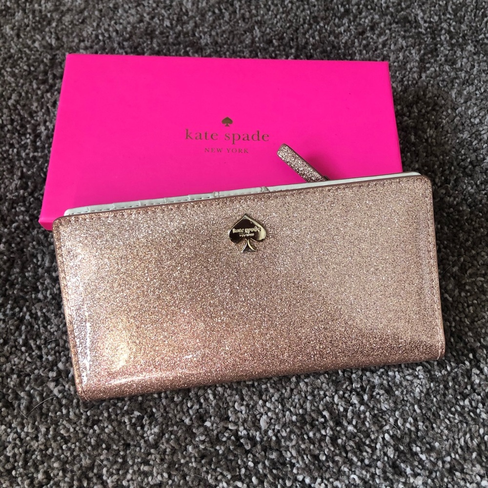Kate Spade ♠️ Stacy Glitter bug Wallet